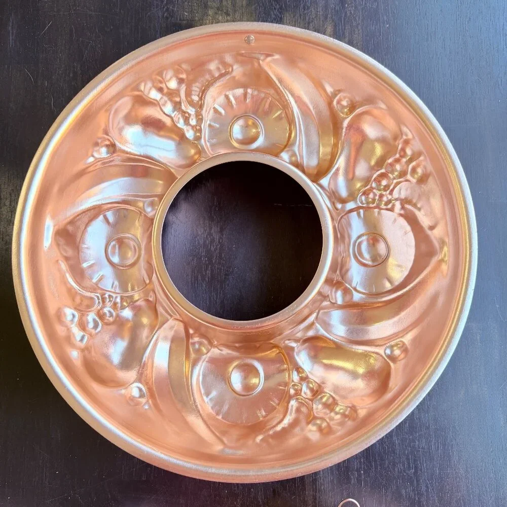 Vtg Copper‎ Kitchen Mold Set Wall Hanging Decor Retro Bakeware Farmhouse Charm